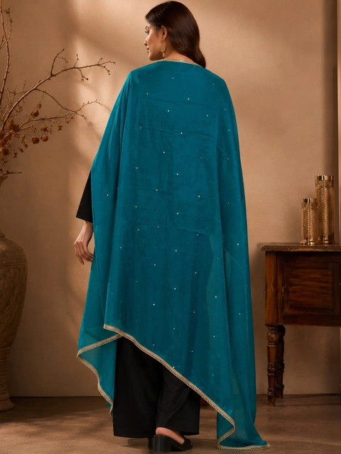 Karthav Fashion Dupatta with Sequinned - Image 2