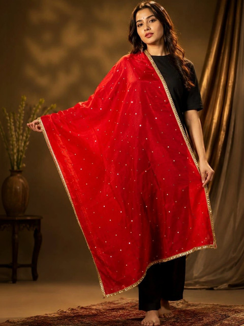 Karthav Fashion Dupatta with Sequinned - Image 3