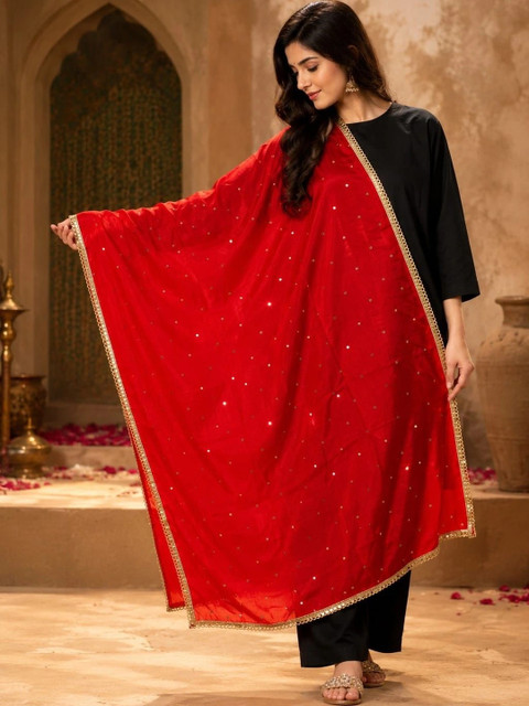 Karthav Fashion Dupatta with Sequinned - Image 4