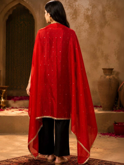 Karthav Fashion Dupatta with Sequinned - Image 2