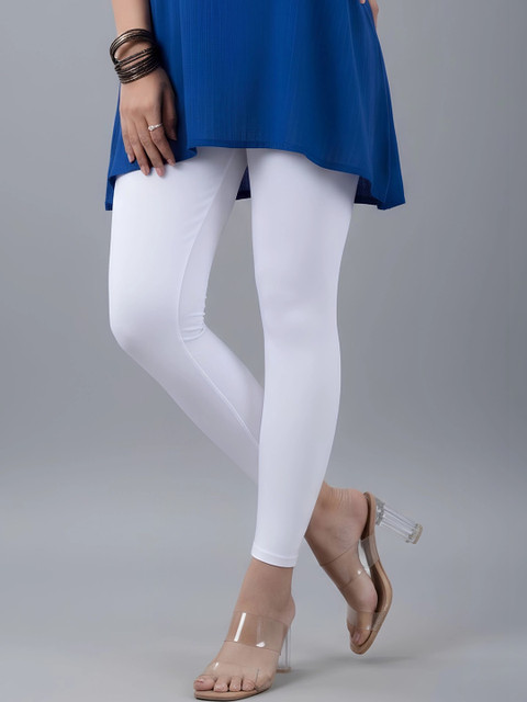COLRINA Pack Of 2 Skin-Fit Cotton Ankle Length Leggings - Image 2