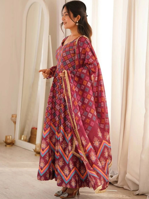 Homexa Enterprise Women Printed Regular Pure Cotton Kurta with Pyjamas & With Dupatta - Image 3