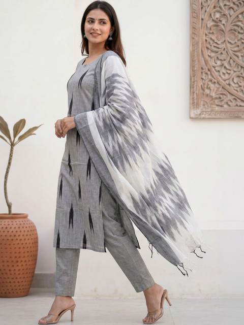 Mollika Printed Pure Cotton Unstitched Dress Material - Image 5