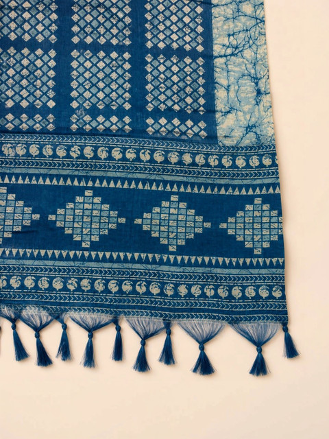 SAHINA DUPATTA Printed Art Silk Block Print Dupatta - Image 4