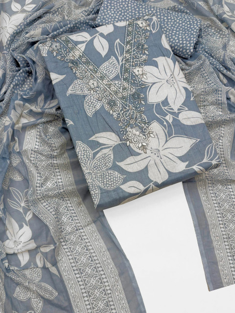 CLEMIRA Printed Pure Cotton Unstitched Dress Material - Image 3