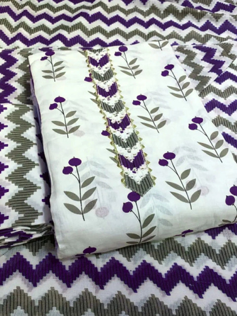 CLEMIRA Printed Pure Cotton Unstitched Dress Material - Image 2