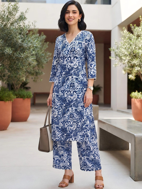 Nayo Bohemian Printed Tunic with Palazzos
