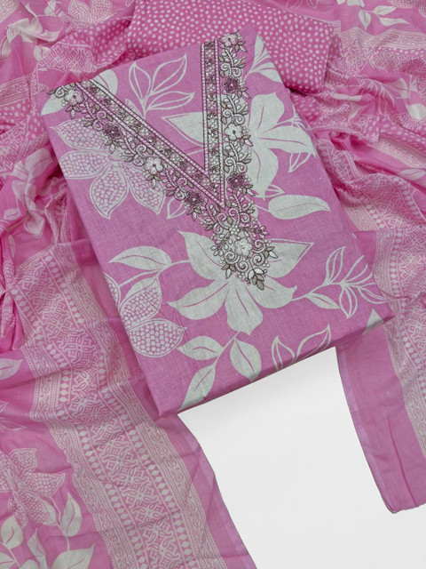 CLEMIRA Printed Pure Cotton Unstitched Dress Material - Image 4