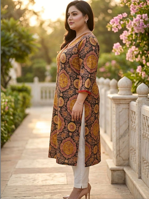 Sztori Women Ethnic Motifs Printed Indie Prints Kurta - Image 5