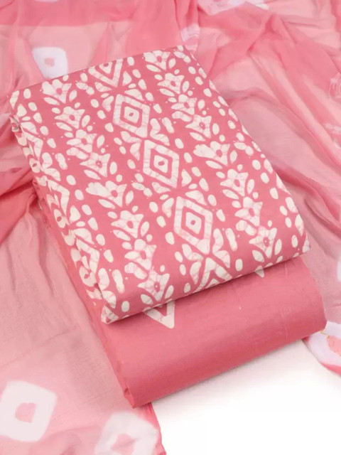 Mitera Printed Pure Cotton Unstitched Dress Material - Image 2