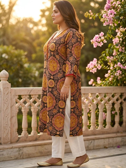 Sztori Women Ethnic Motifs Printed Indie Prints Kurta - Image 2