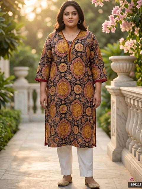 Sztori Women Ethnic Motifs Printed Indie Prints Kurta - Image 4