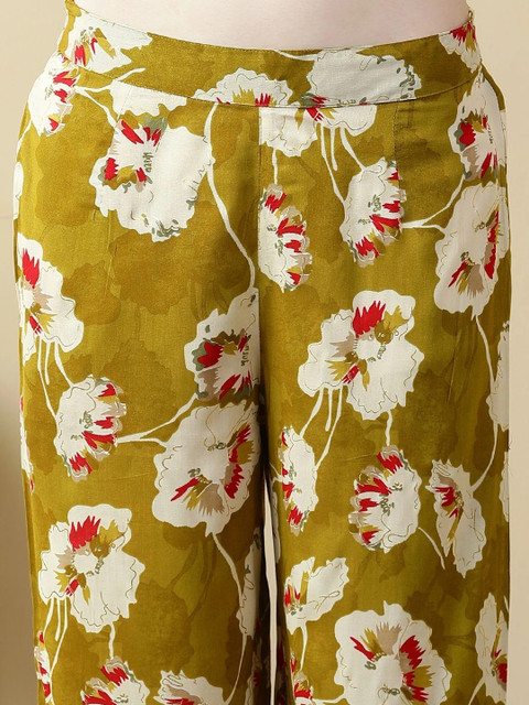 Anouk Women Floral Printed Regular Kurta with Palazzos - Image 5