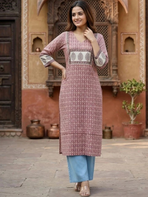 KALAMIR Women Ethnic Motifs Printed Indie Prints Kurta - Image 2