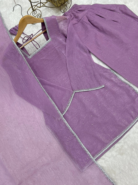 Urban Nakhre Women Regular Pure Silk Kurta with Trousers & With Dupatta - Image 5