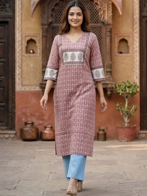 KALAMIR Women Ethnic Motifs Printed Indie Prints Kurta