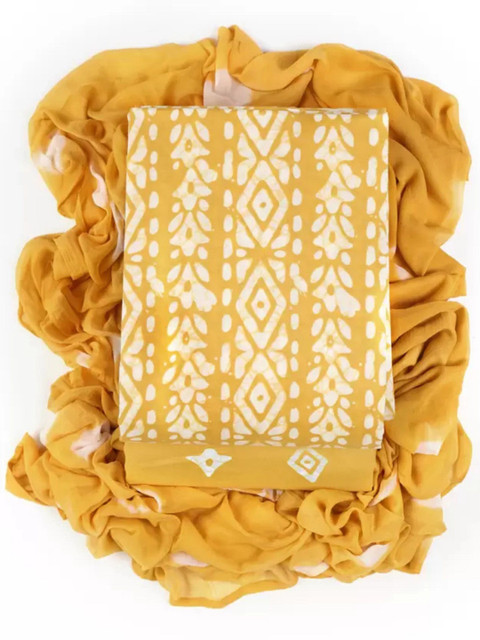 FashionsEye Printed Pure Cotton Unstitched Dress Material