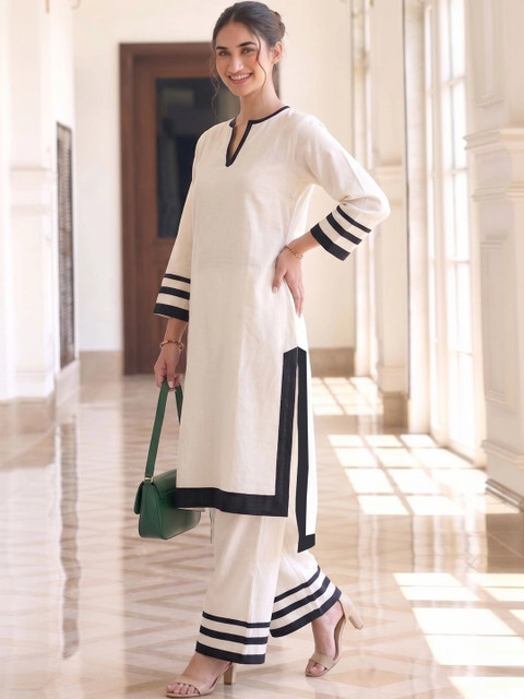 Aaghnya Women Regular Kurta with Palazzos - Image 2