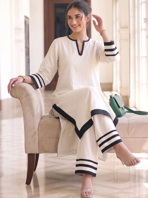 Aaghnya Women Regular Kurta with Palazzos - Image 4