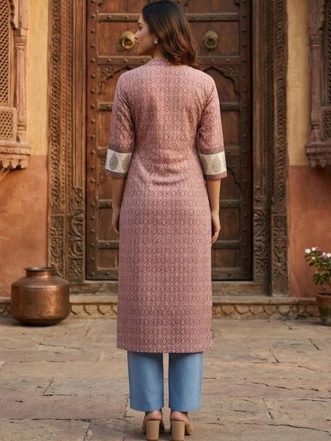 KALAMIR Women Ethnic Motifs Printed Indie Prints Kurta - Image 7