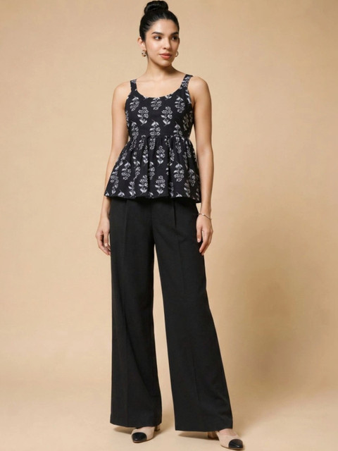 Moda Rapido Indie Florals Cotton Printed Top with Trousers - Image 3