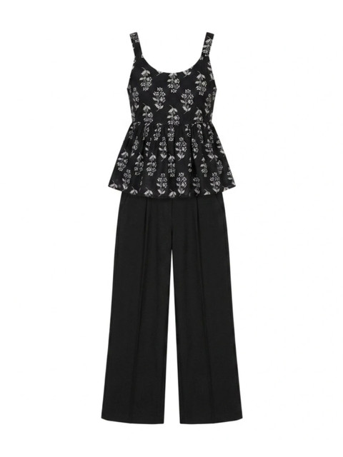 Womenster Women Floral Cotton Printed Top with Trousers - Image 4