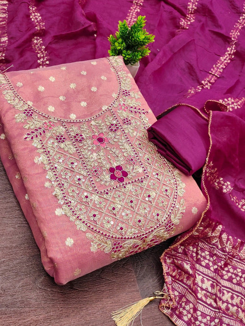 TAVAS Embroidered Unstitched Dress Material - Image 3
