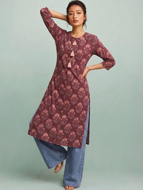 AADVIKA Women Floral Printed Kurta - Image 5