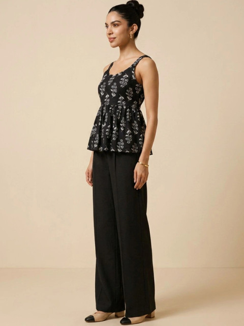 Womenster Women Floral Cotton Printed Top with Trousers - Image 7