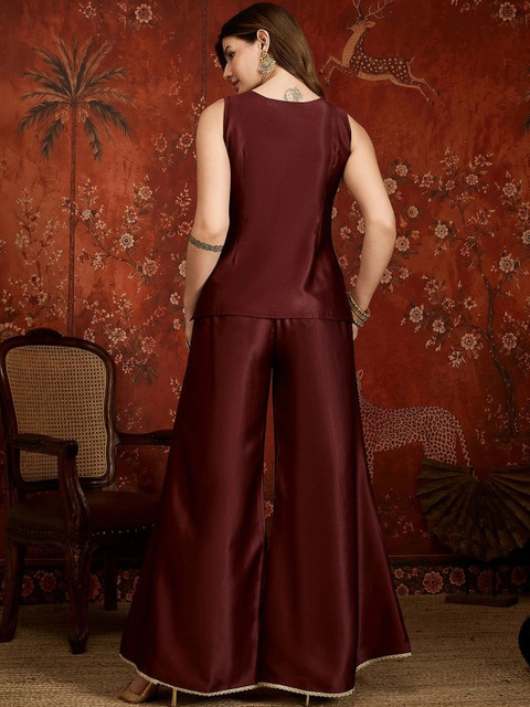 House of Pataudi Embroidered Top with Palazzos - Image 5