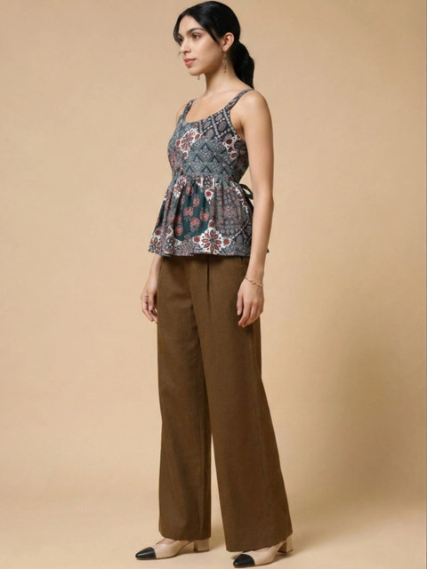 Istyle Can Grandeur & Majestic Artwork Cotton Printed Top with Trousers - Image 6