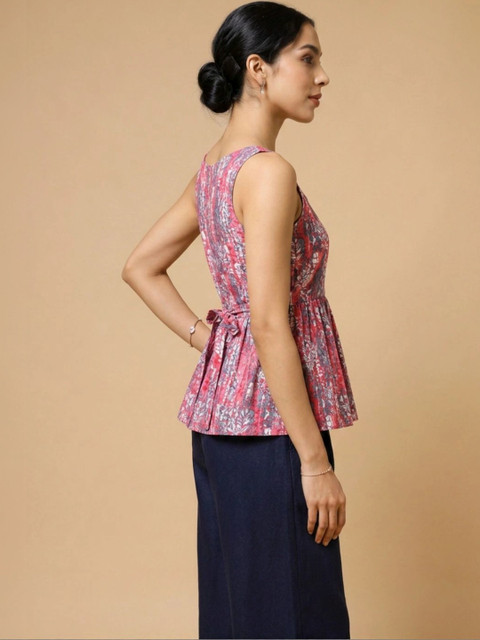 Moda Rapido Indie Florals Cotton Printed Top with Trousers - Image 5