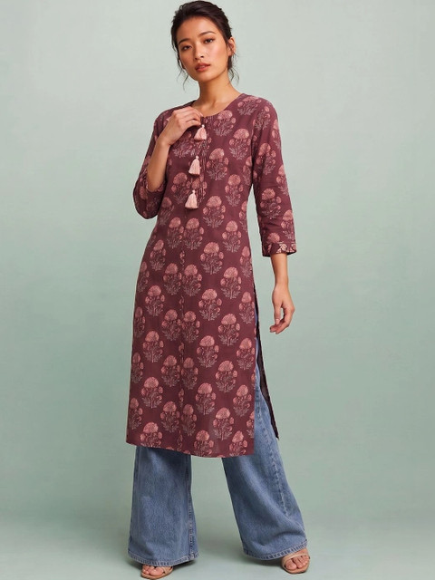 AADVIKA Women Floral Printed Kurta - Image 4