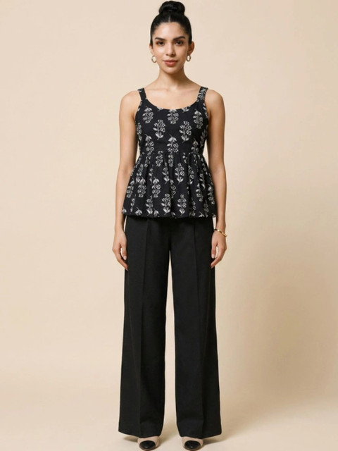 Moda Rapido Indie Florals Cotton Printed Top with Trousers - Image 6