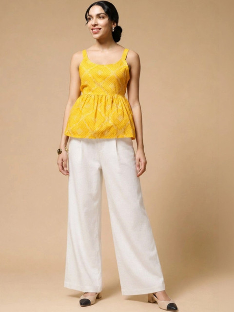 Moda Rapido Cotton Printed Top with Trousers - Image 2