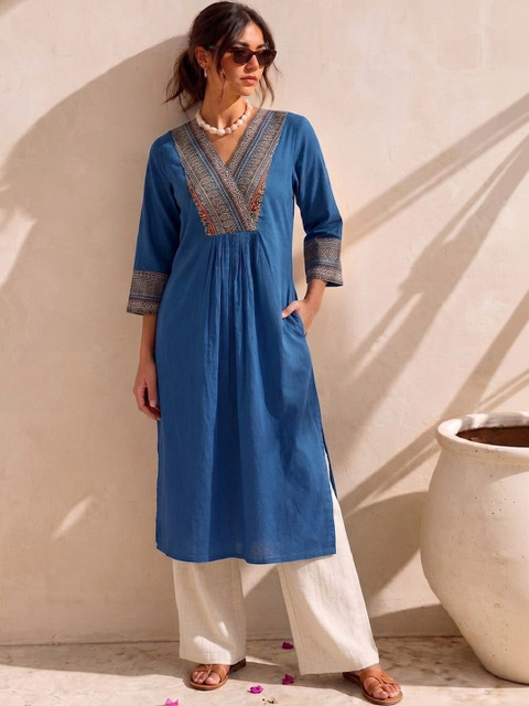 KALAMIR Women Ethnic Motifs Kurta