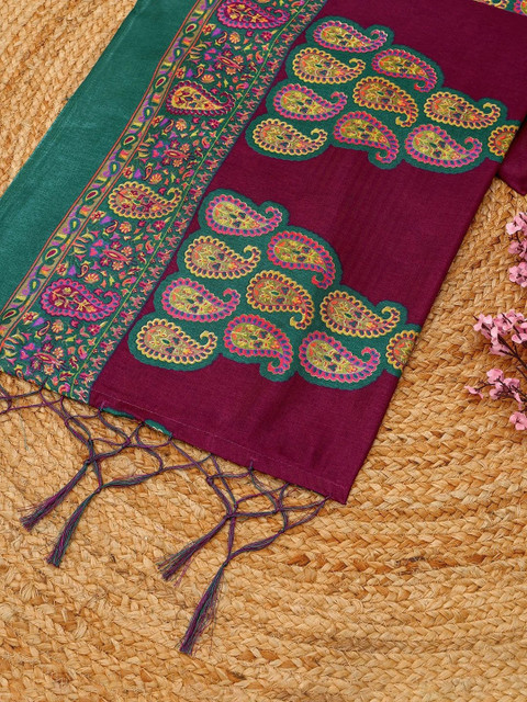 Soch Paisley Embroidered Dupatta with Thread Work - Image 2