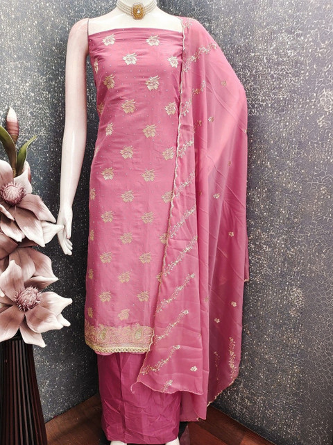 TAVAS Embroidered Unstitched Dress Material