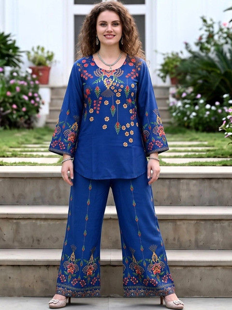 Laasika Ethnic Printed Tunic with Palazzos