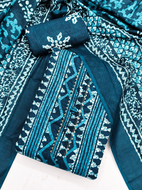 Dhaaga Ghar Printed Pure Cotton Unstitched Dress Material - Image 2