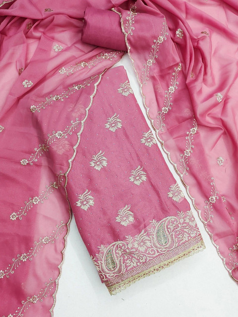 TAVAS Embroidered Unstitched Dress Material - Image 5