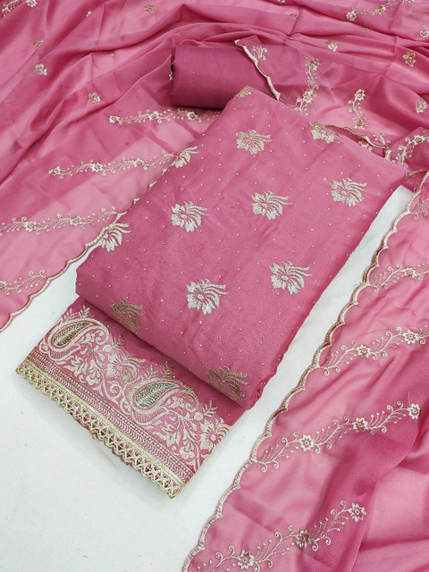TAVAS Embroidered Unstitched Dress Material - Image 4
