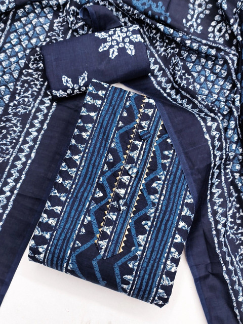 Dhaaga Ghar Printed Pure Cotton Unstitched Dress Material - Image 2