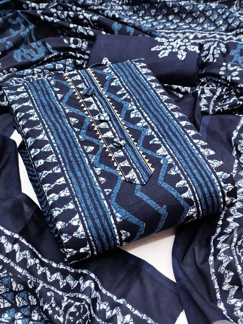 Dhaaga Ghar Printed Pure Cotton Unstitched Dress Material