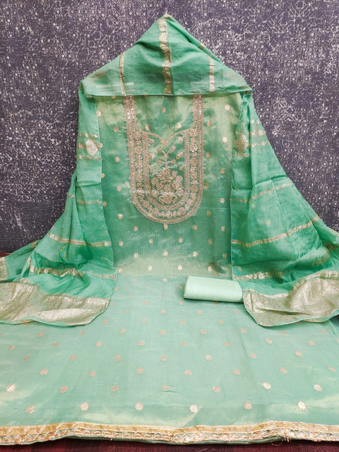 LeeliPeeri Designer Embroidered Unstitched Dress Material - Image 2