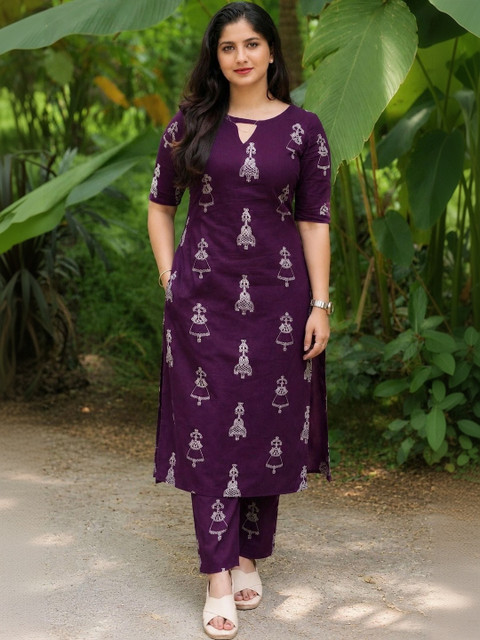 Apolyte Cotton Printed Tunic with Trousers