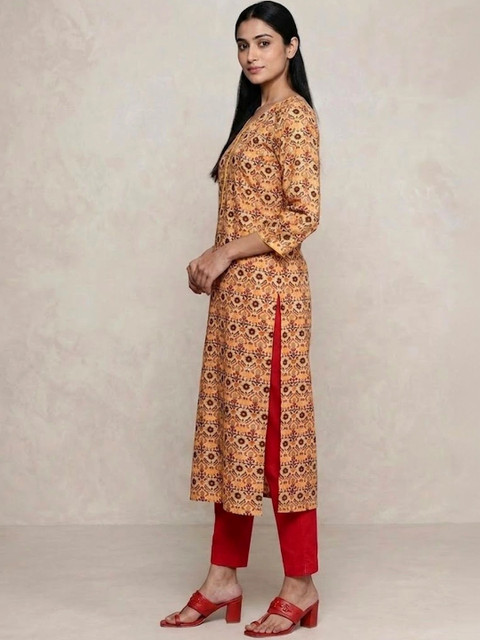 KALAMIR Women Ethnic Motifs Printed Indie Prints Kurta - Image 2