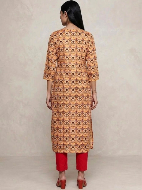 KALAMIR Women Ethnic Motifs Printed Indie Prints Kurta - Image 3