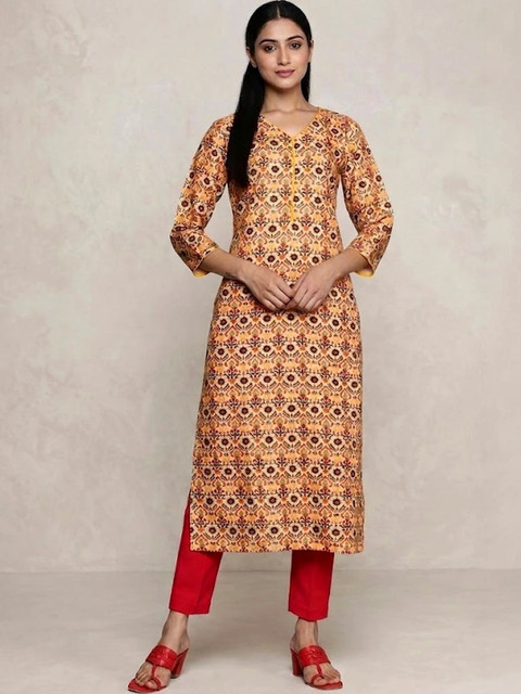 KALAMIR Women Ethnic Motifs Printed Indie Prints Kurta