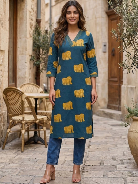 KALAMIR Women Printed Kurta